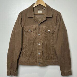 J Crew Men Corduroy Trucker Jacket Brown